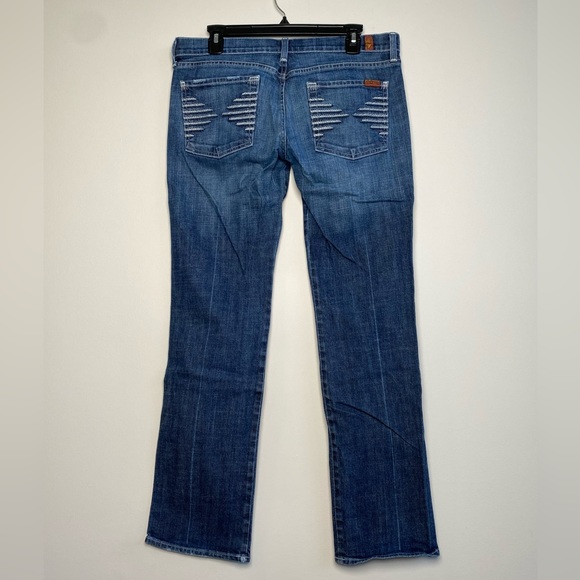 7 For All Mankind Colette Women's Straight Dark Wash Jeans Size 31 - Picture 2 of 15
